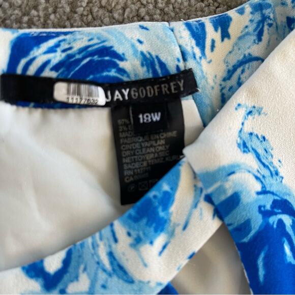 Jay Godfrey Brenda Blue Floral Dress NWOT - Picture 3 of 8